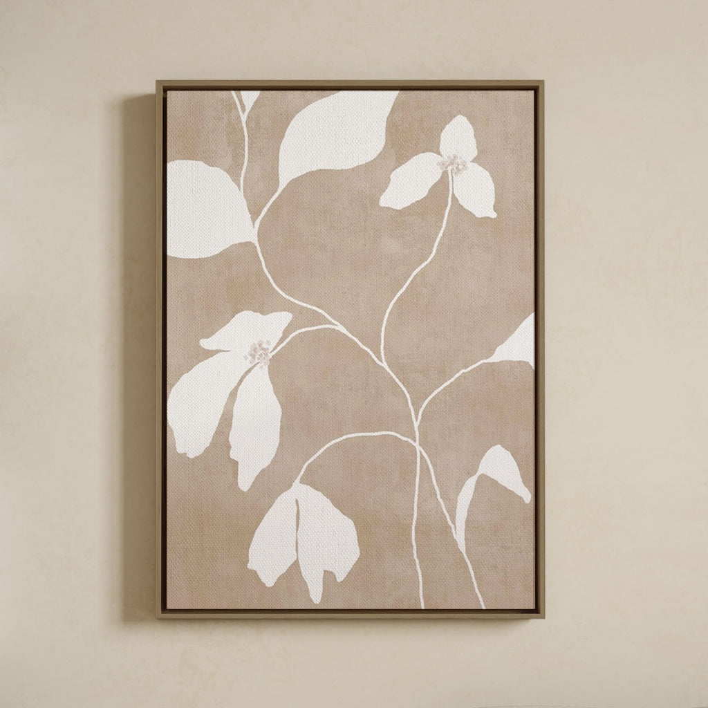 Canvas Print with Floating Frame – Botanical Neutral