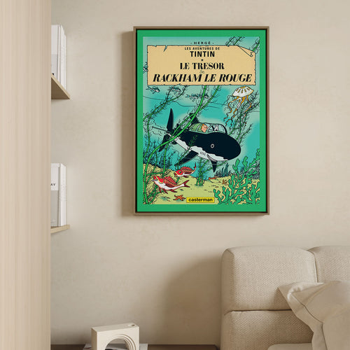 Canvas Print with Floating Frame – Tintin – Le Trésor de Rackham le Rouge