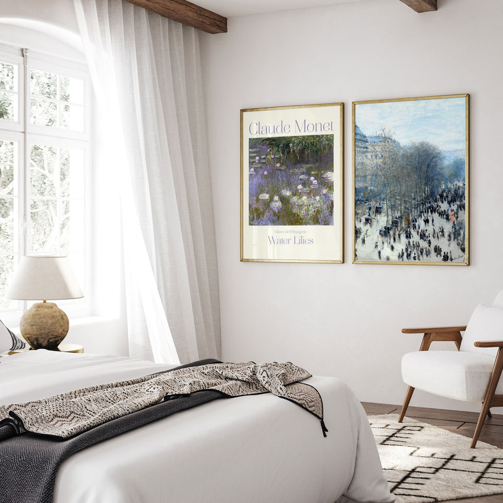 Claude Monet – Water Lilies – styled in a modern interior