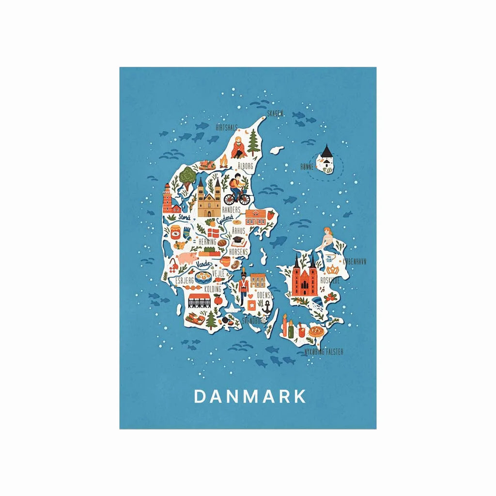Denmark (Blue Ocean) art poster