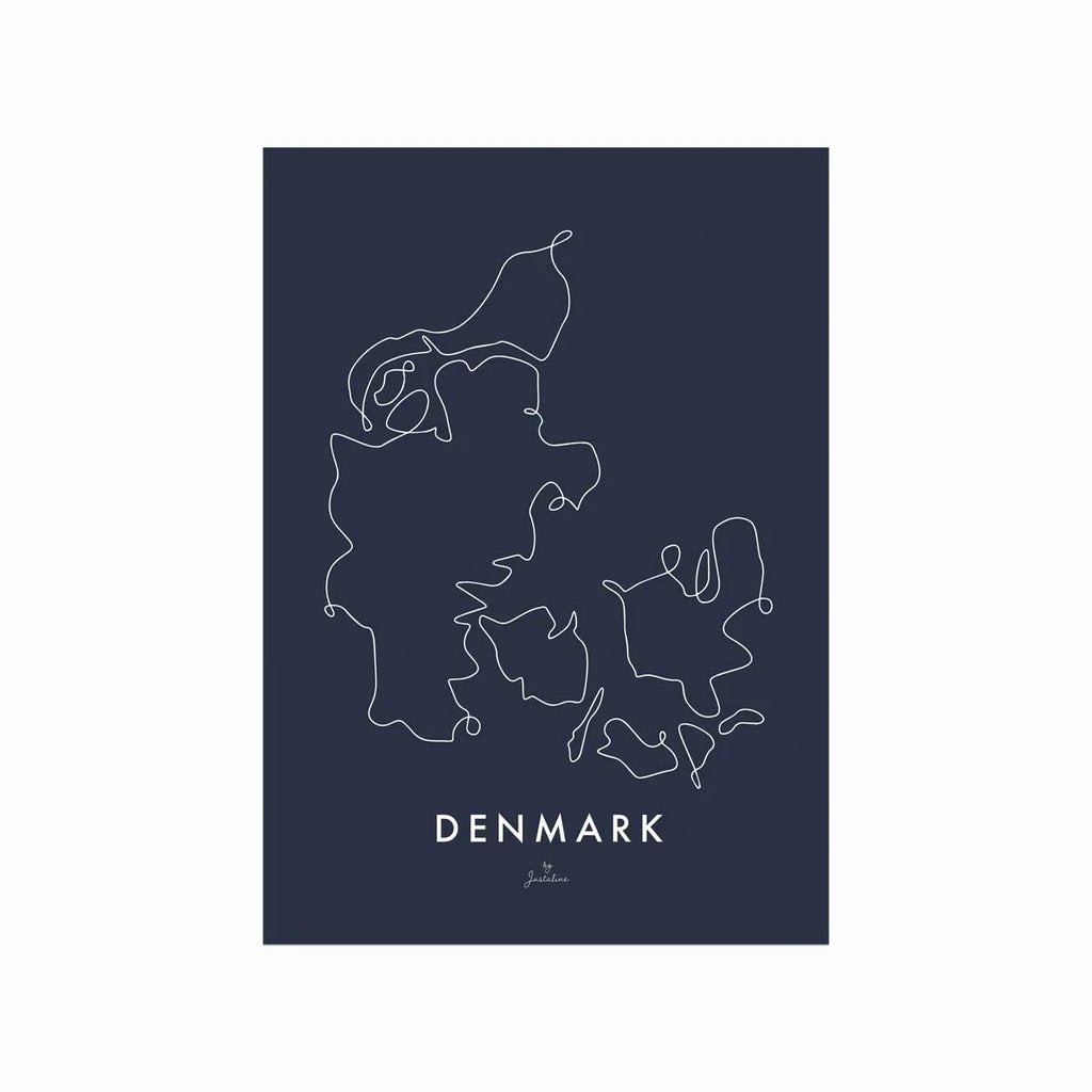 Denmark by Justaline art poster
