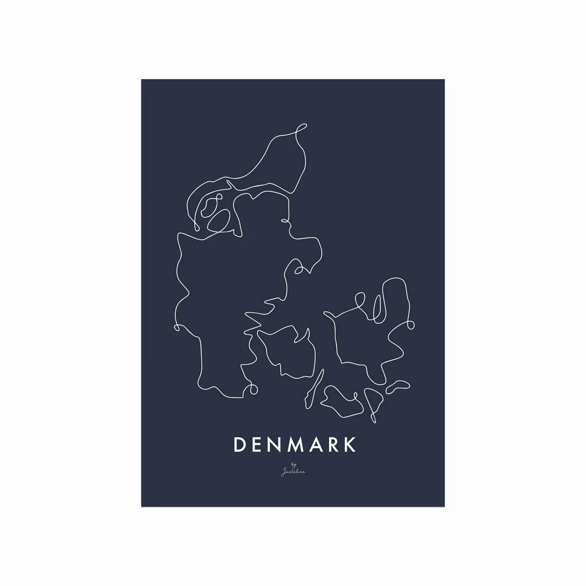 Denmark by Justaline art poster