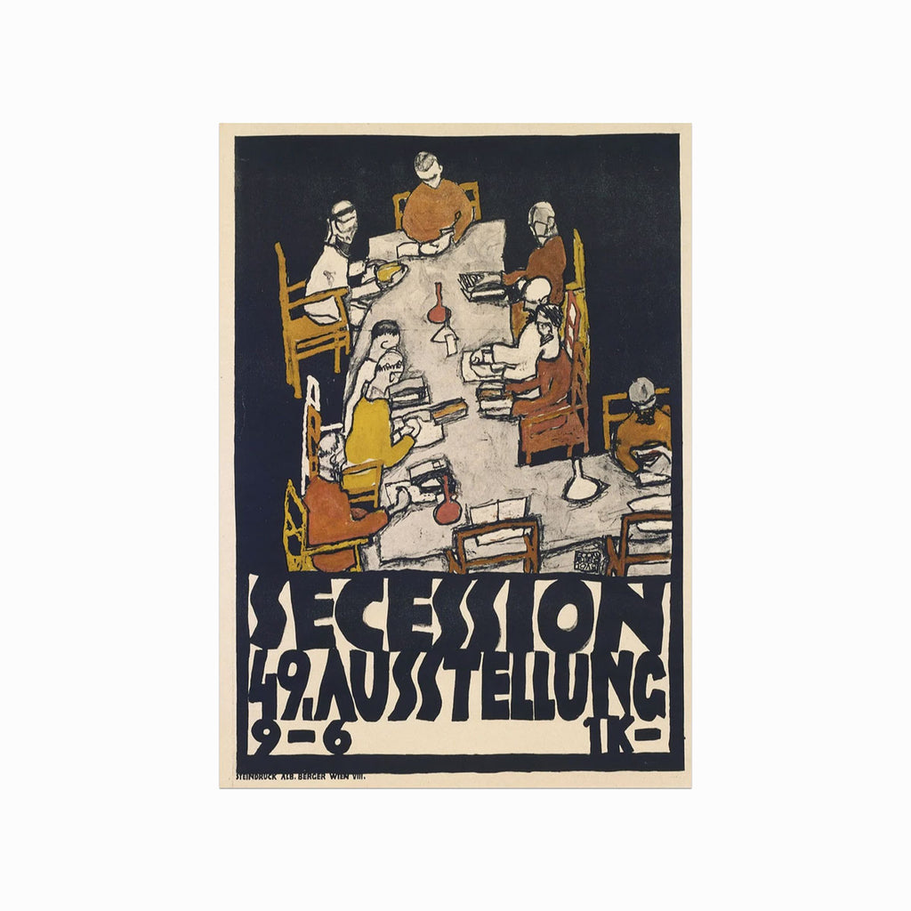 Egon Schiele – Secession 49, Exhibition 1918 art poster