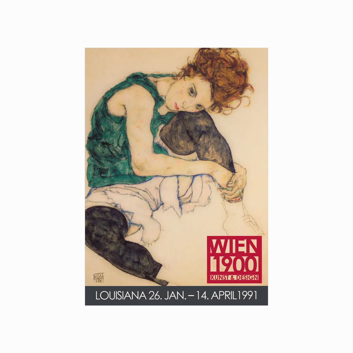 Egon Schiele – Woman Sitting (Exhibition Poster)