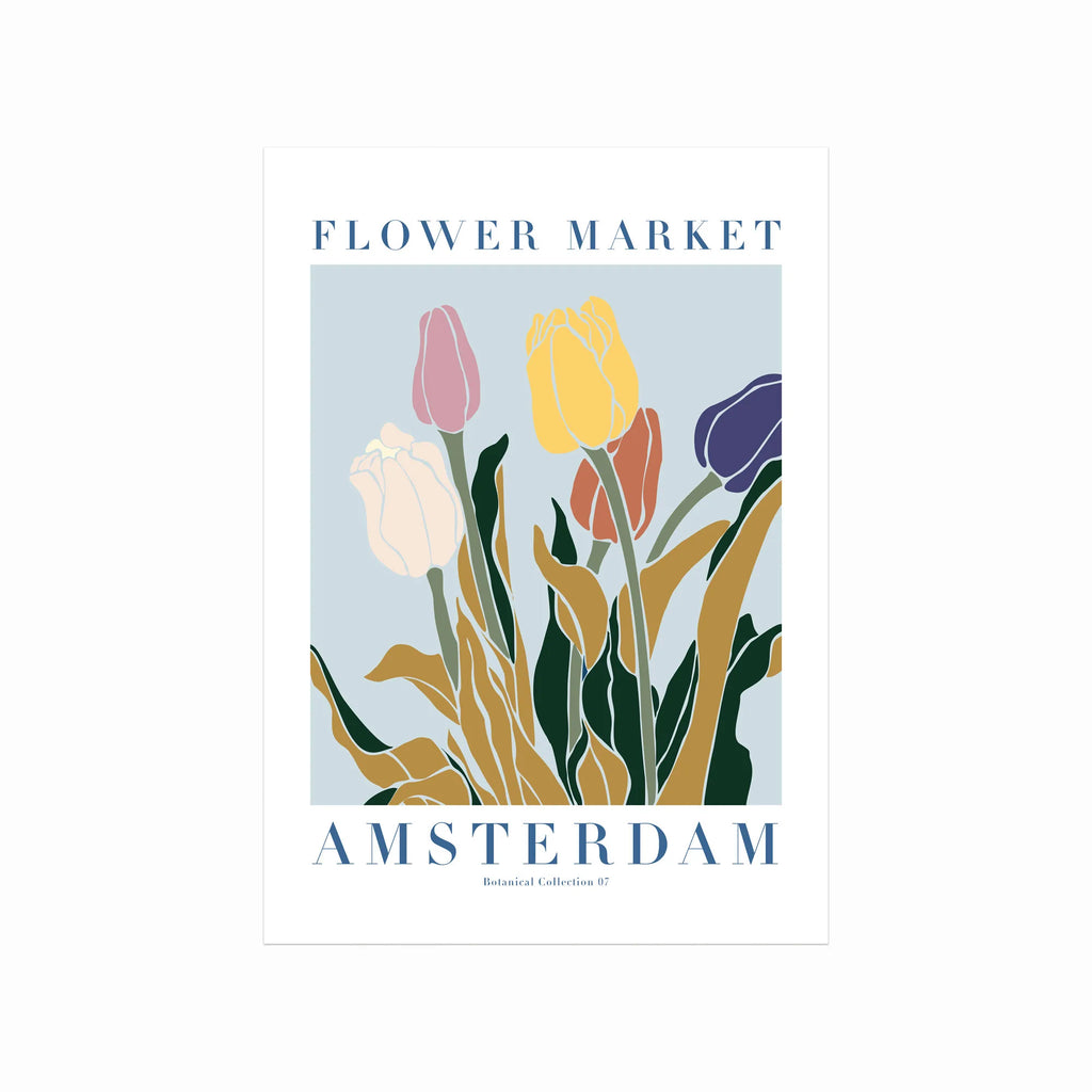 Flower Market – Amsterdam art poster
