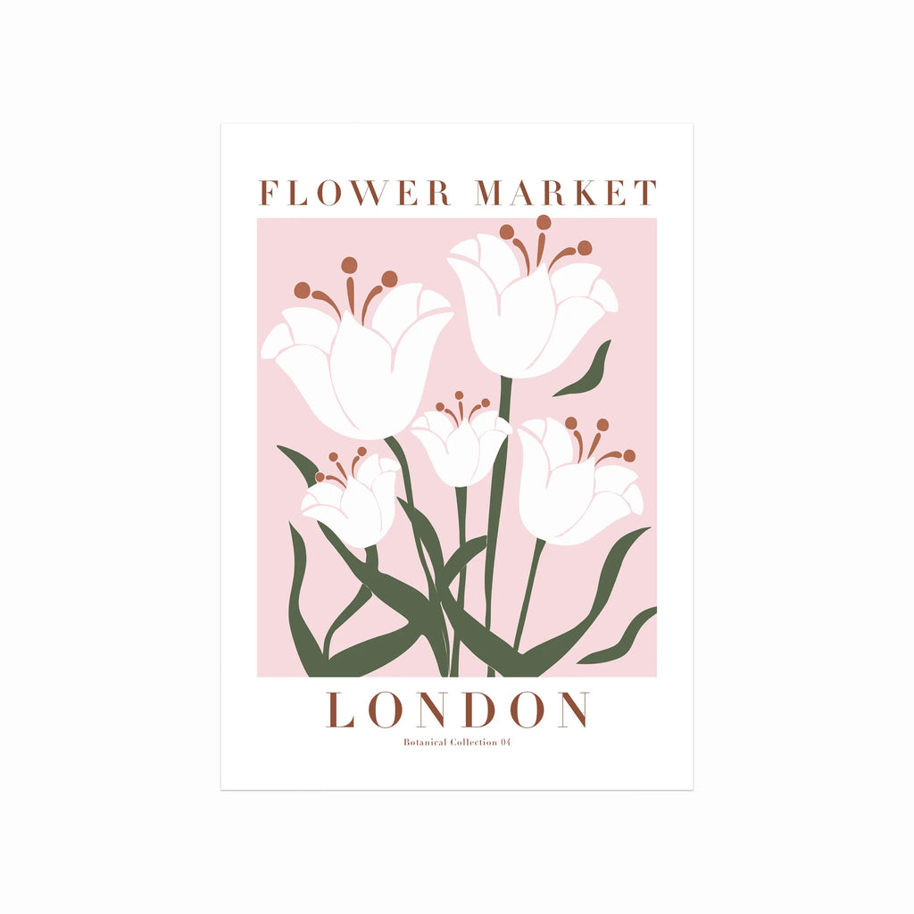 Flower Market – London art poster