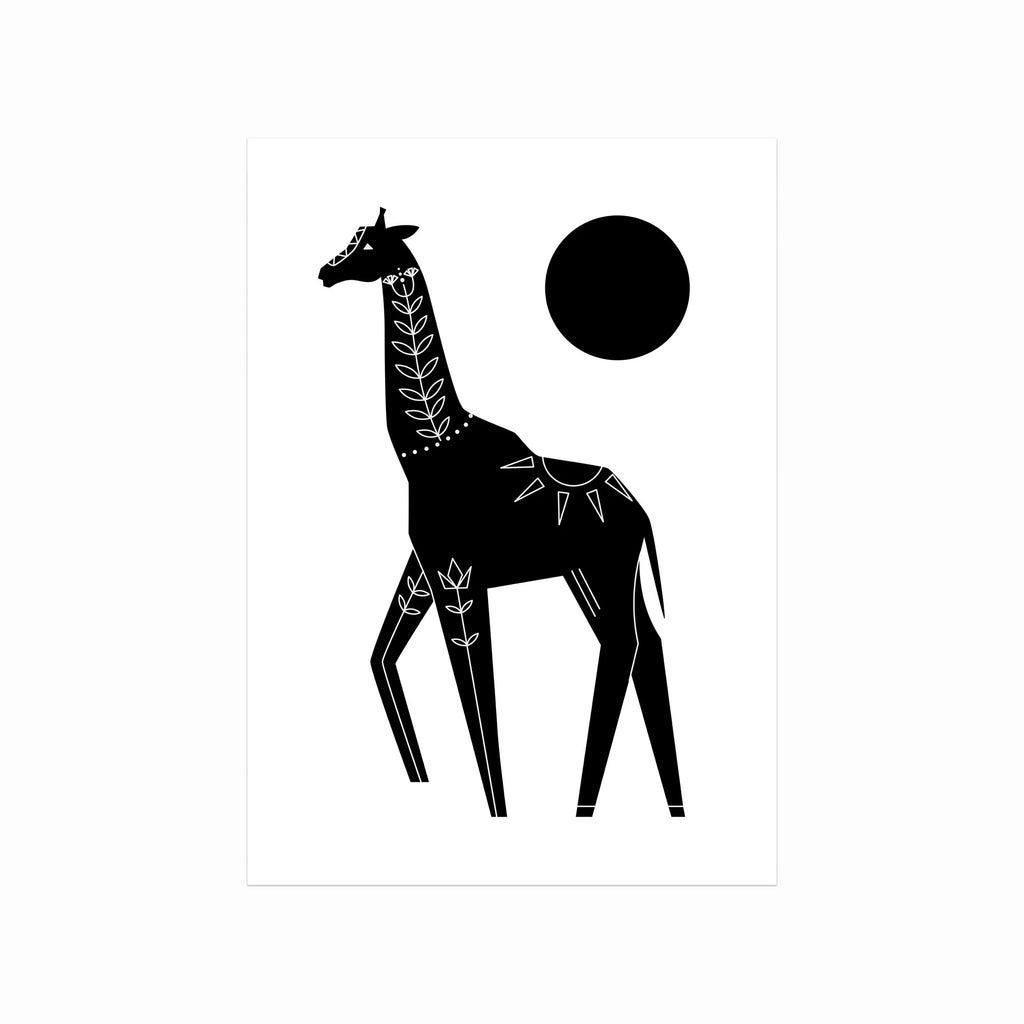Giraffe art poster