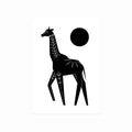 Giraffe art poster