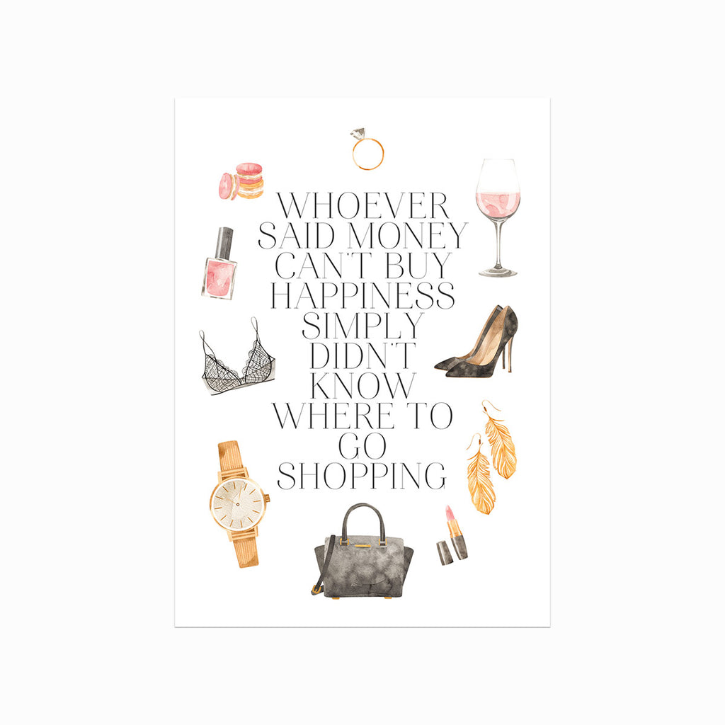 Go shopping art poster