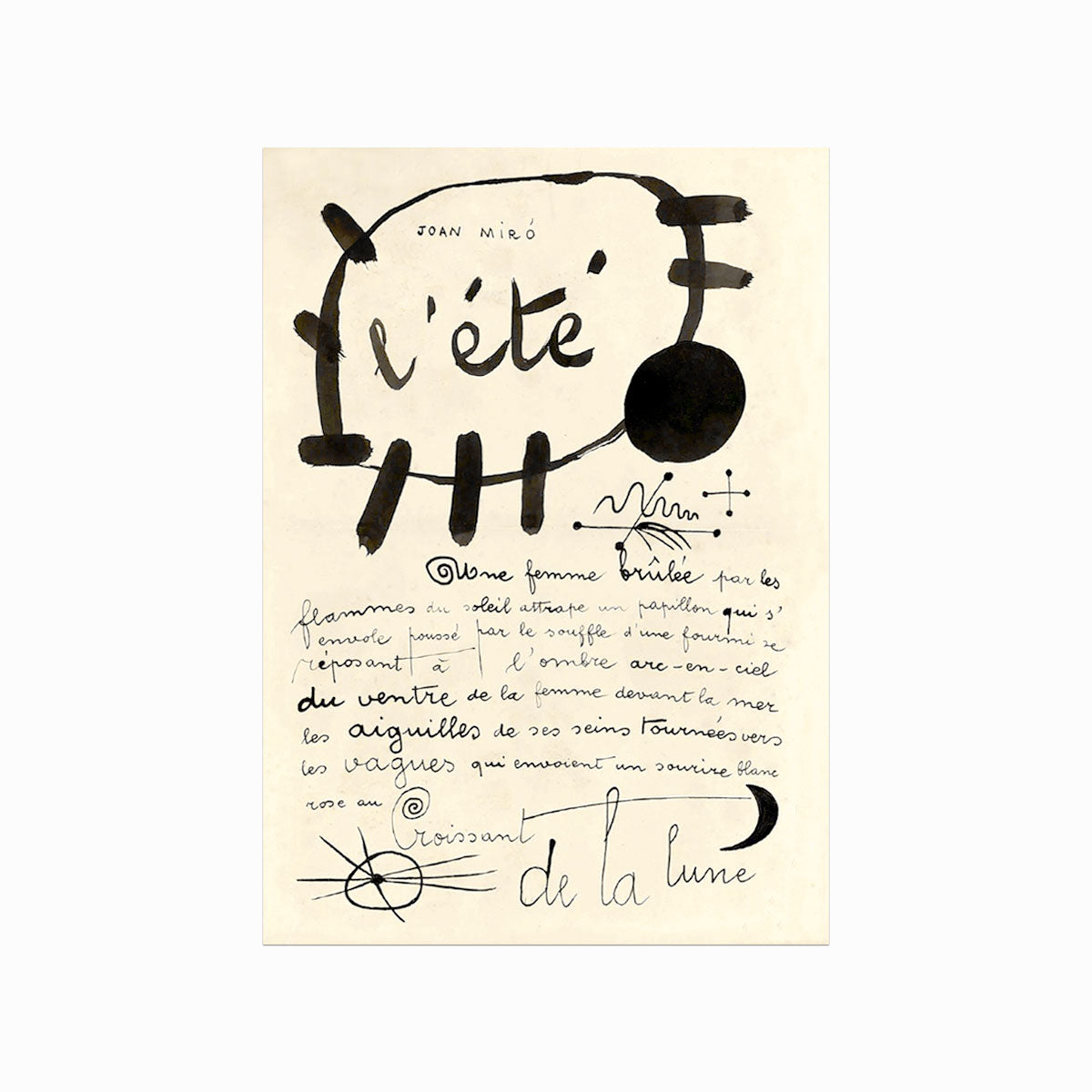 Joan Miró – L'été art poster