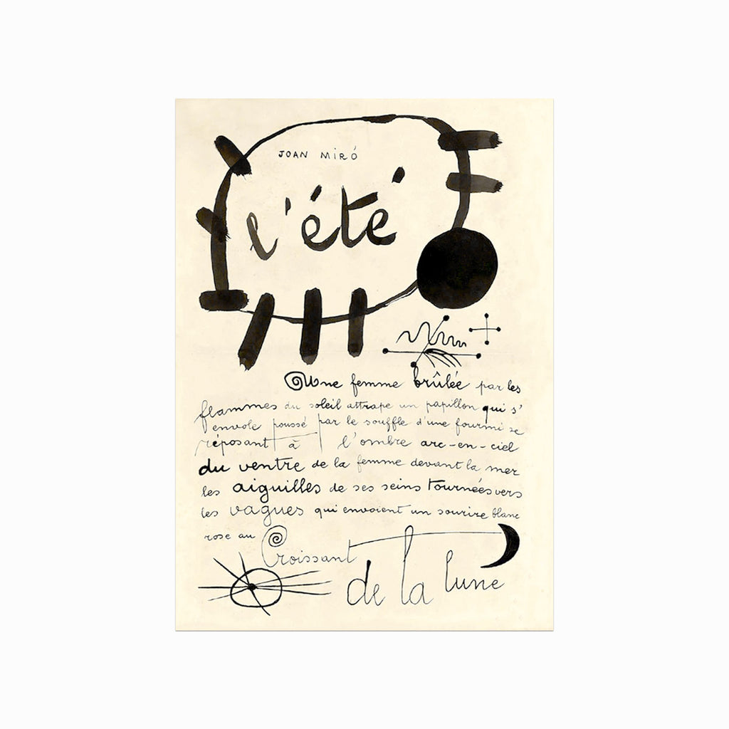 Joan Miró – L'été art poster