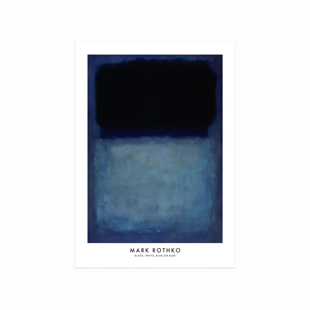 Mark Rothko – Black, White, Blue on Blue art poster
