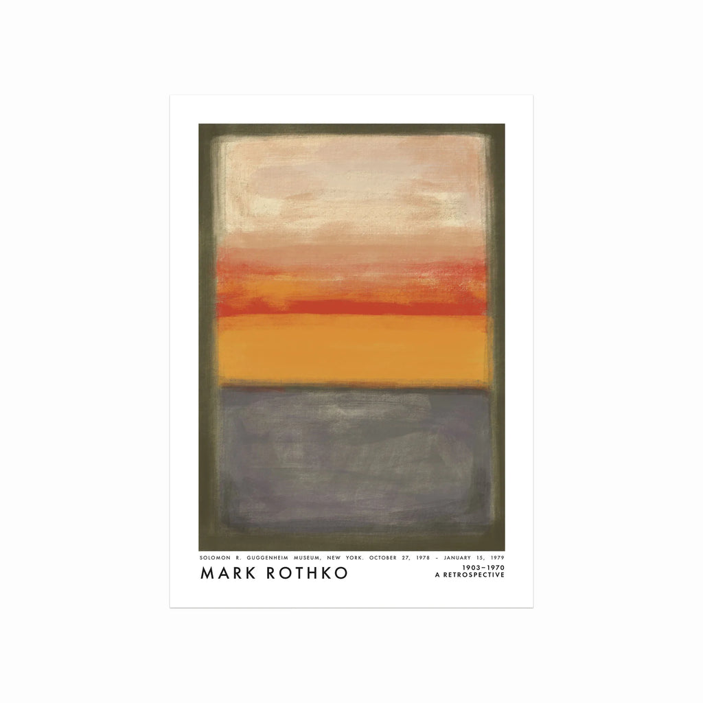 Mark Rothko – Orange, White, Red, Green art poster
