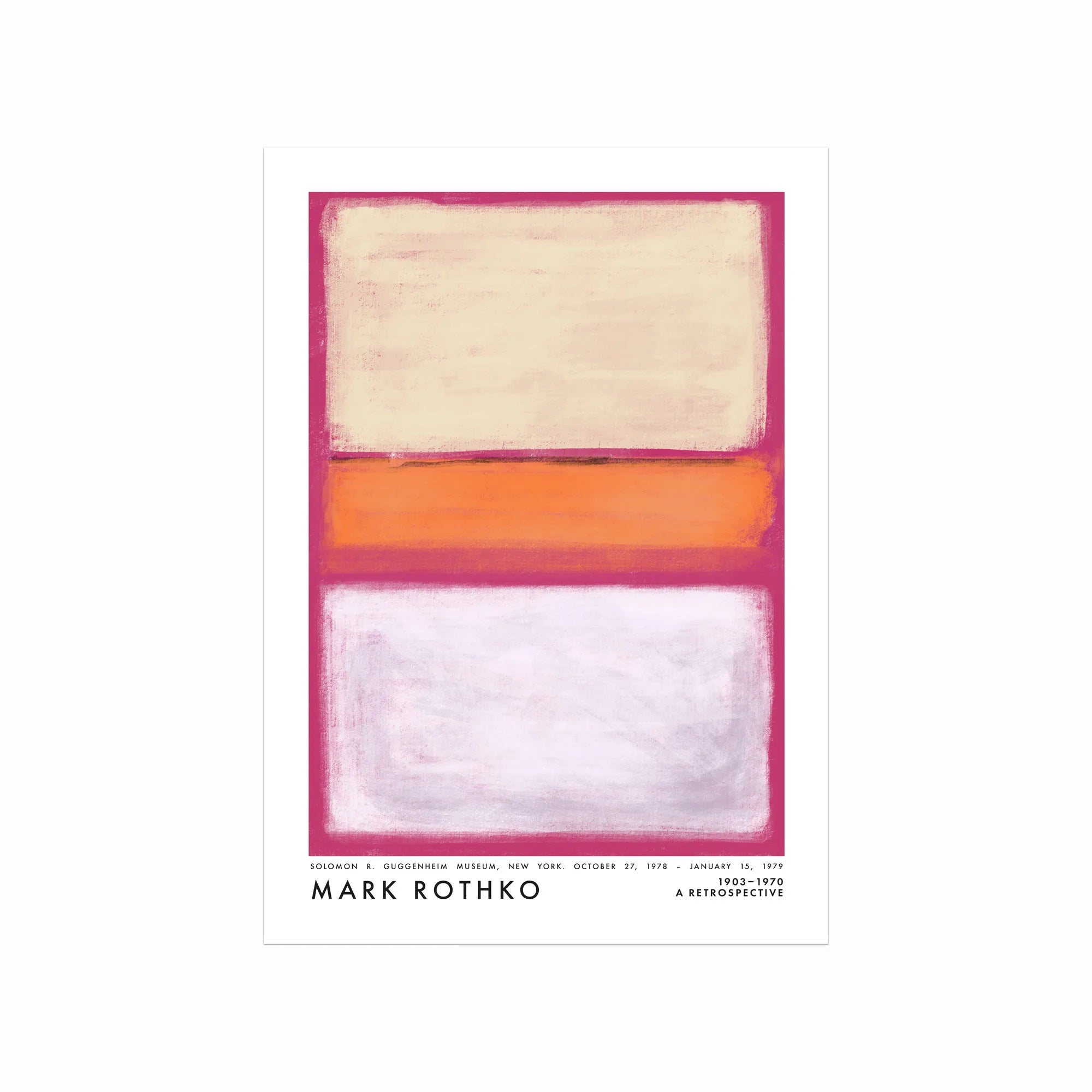Mark Rothko – White, Orange, Pink art poster