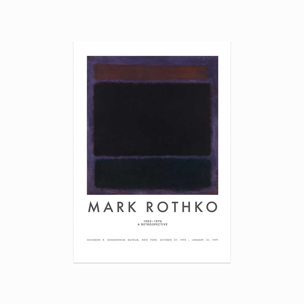 Mark Rothko (Rust, purple, blue) art poster