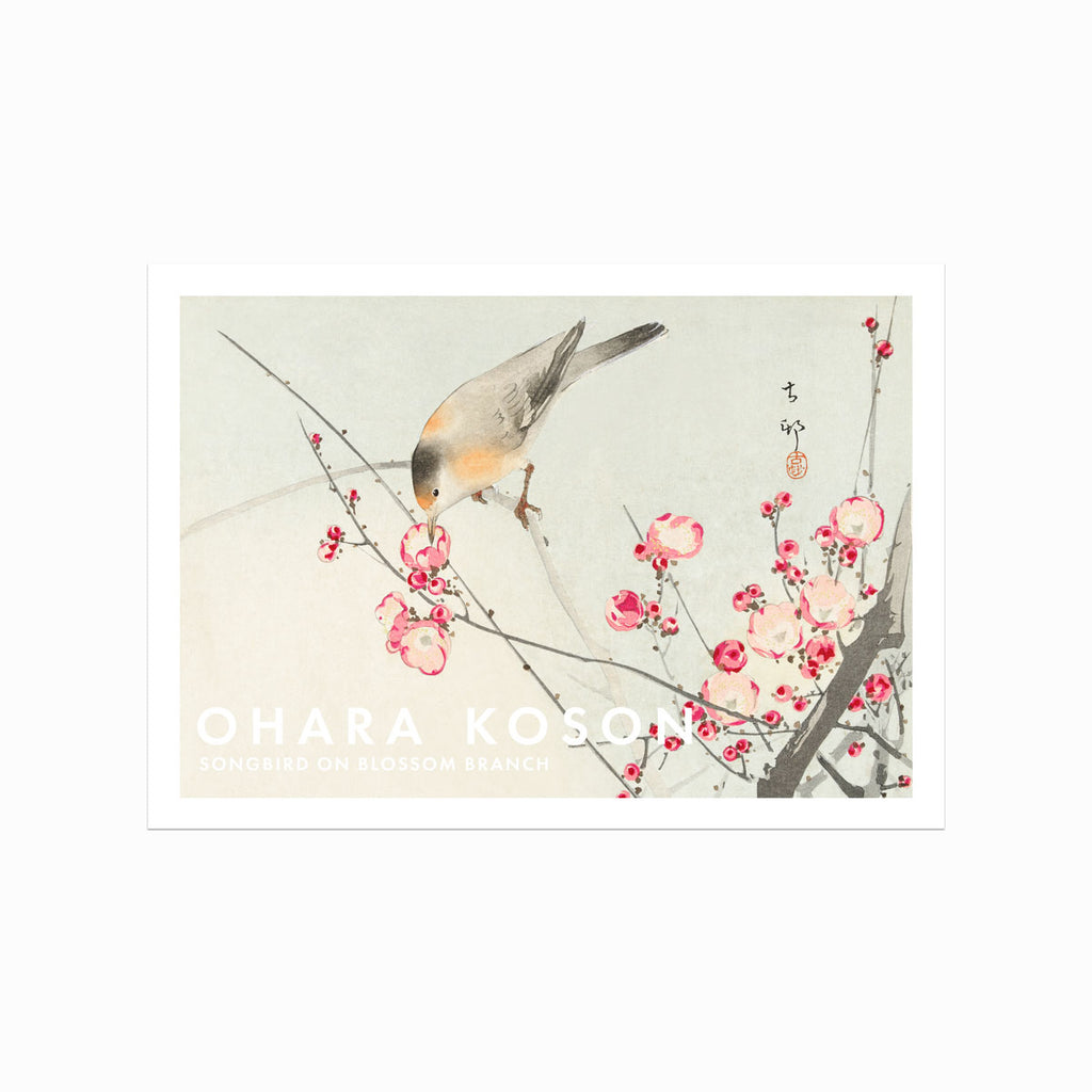 Ohara Koson – Songbird on Blossom Branch art poster