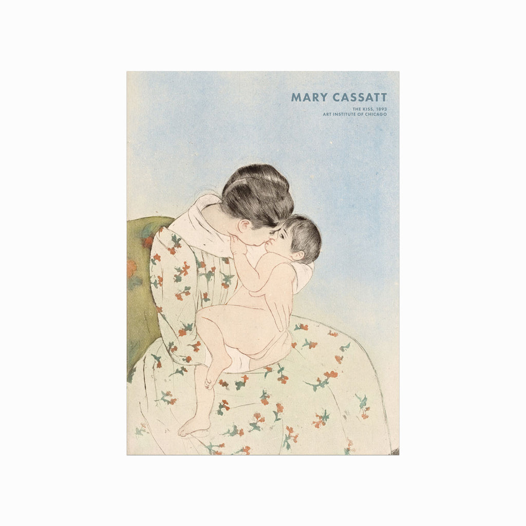 Mary Cassatt – The Kiss art poster