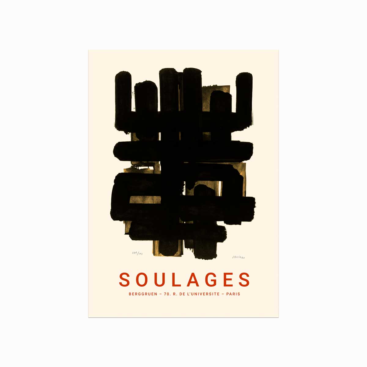 Soulages (Berggruen – Paris) art poster