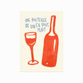 Citat – Un bouteille de vin art poster