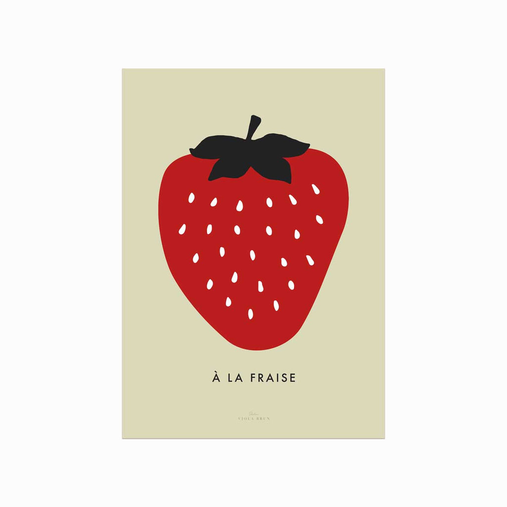 À la fraise art poster