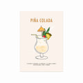 Piña Colada – Cocktail Recipe Poster
