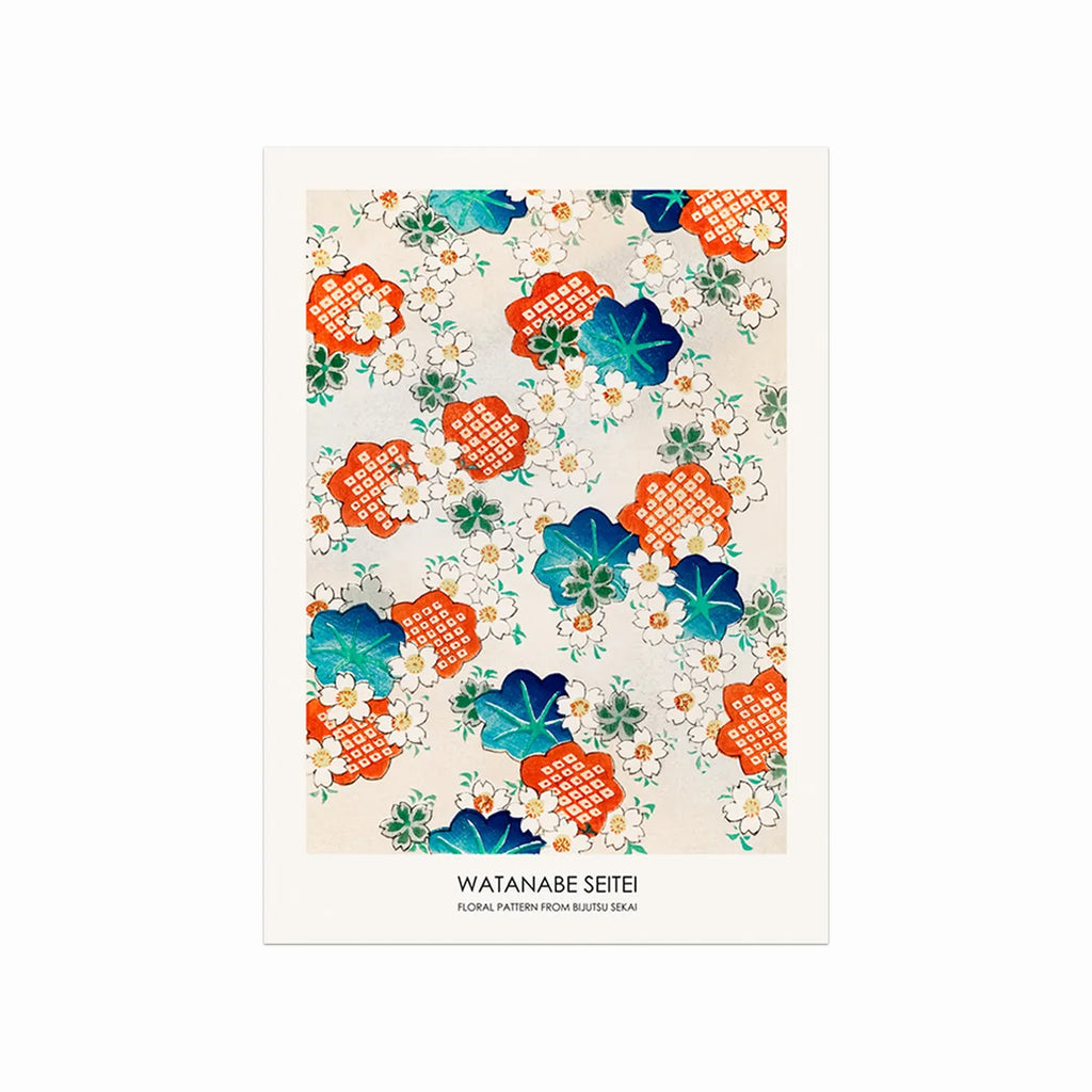 Floral pattern art poster