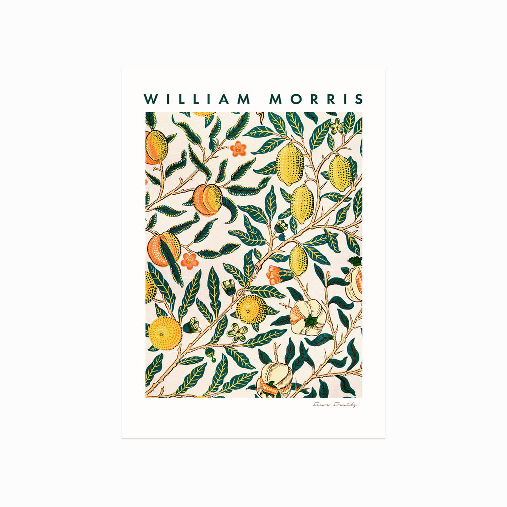 William Morris – Four Fruits (Yellow) art poster