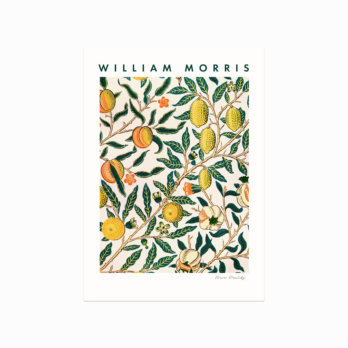 William Morris – Four Fruits (Yellow) art poster