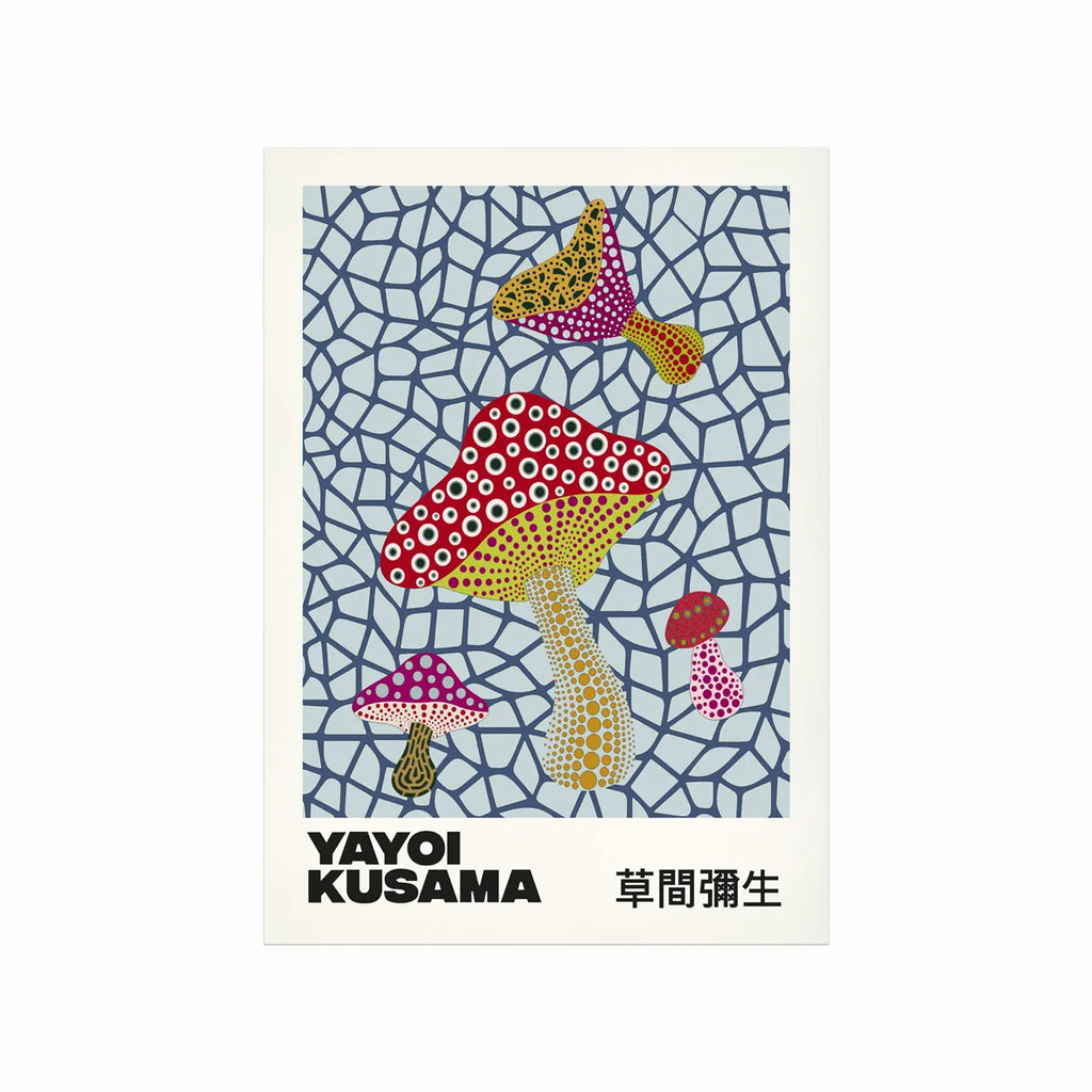 Yayoi Kusama – Mushroom 02 art poster
