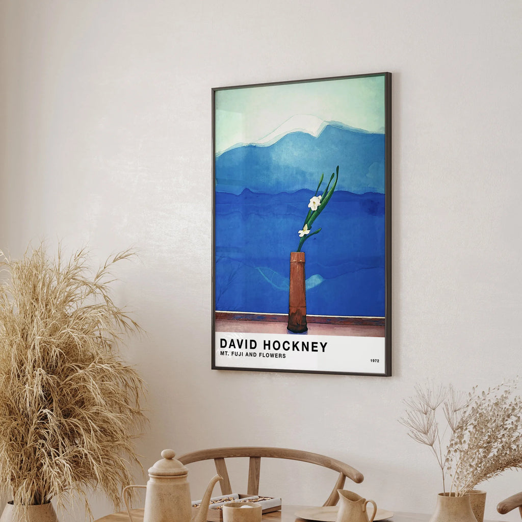 David Hockney – Mount Fuji and Flowers