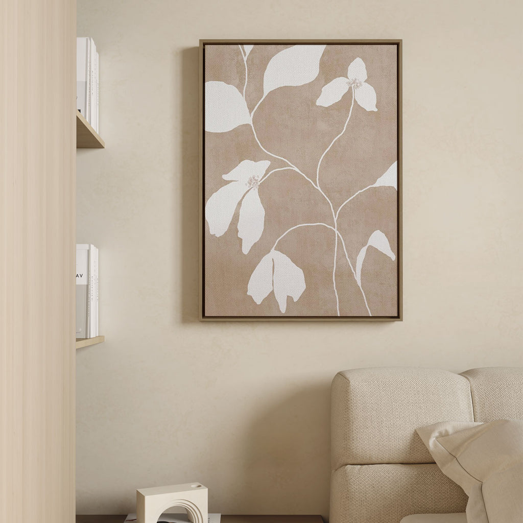 Canvas Print with Floating Frame – Botanical Neutral