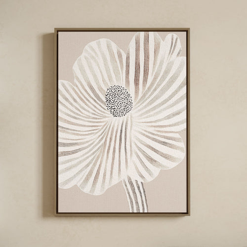 Canvas Print with Floating Frame – Striped Flower