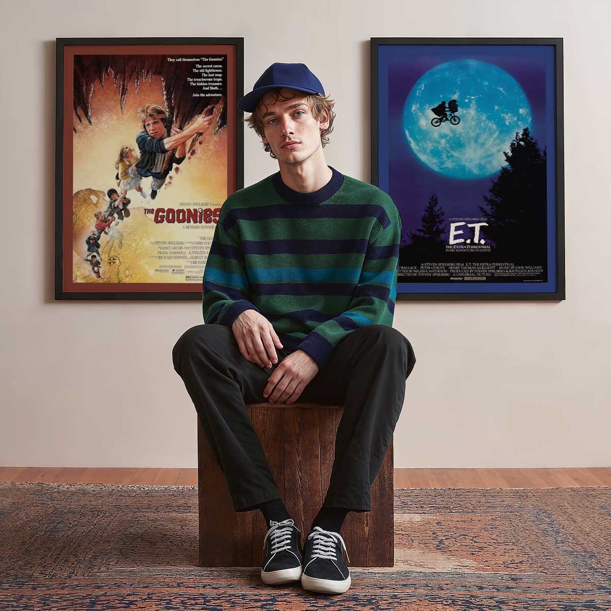 E.T. movie poster in an interior setting