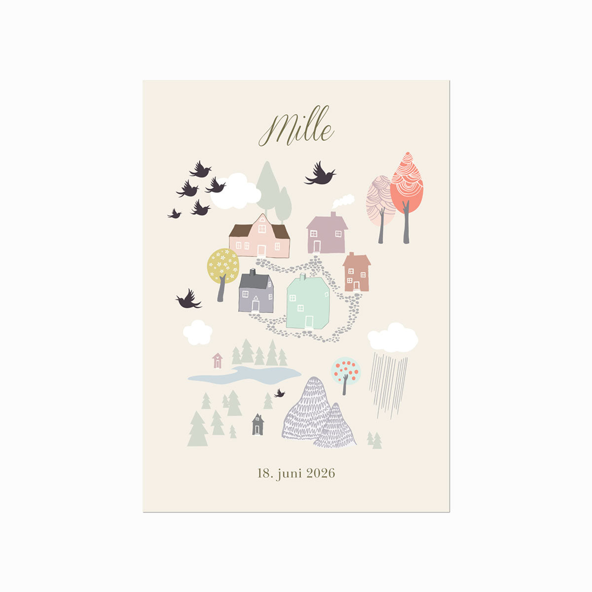 Name Poster – Den lilla staden