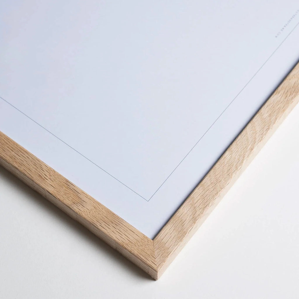 Oak Nature wooden picture frame – corner detail