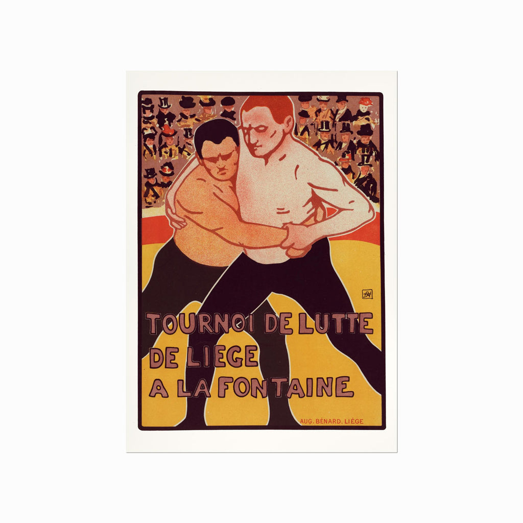 Tournoi de Lutte de Liège à la Fontaine art poster