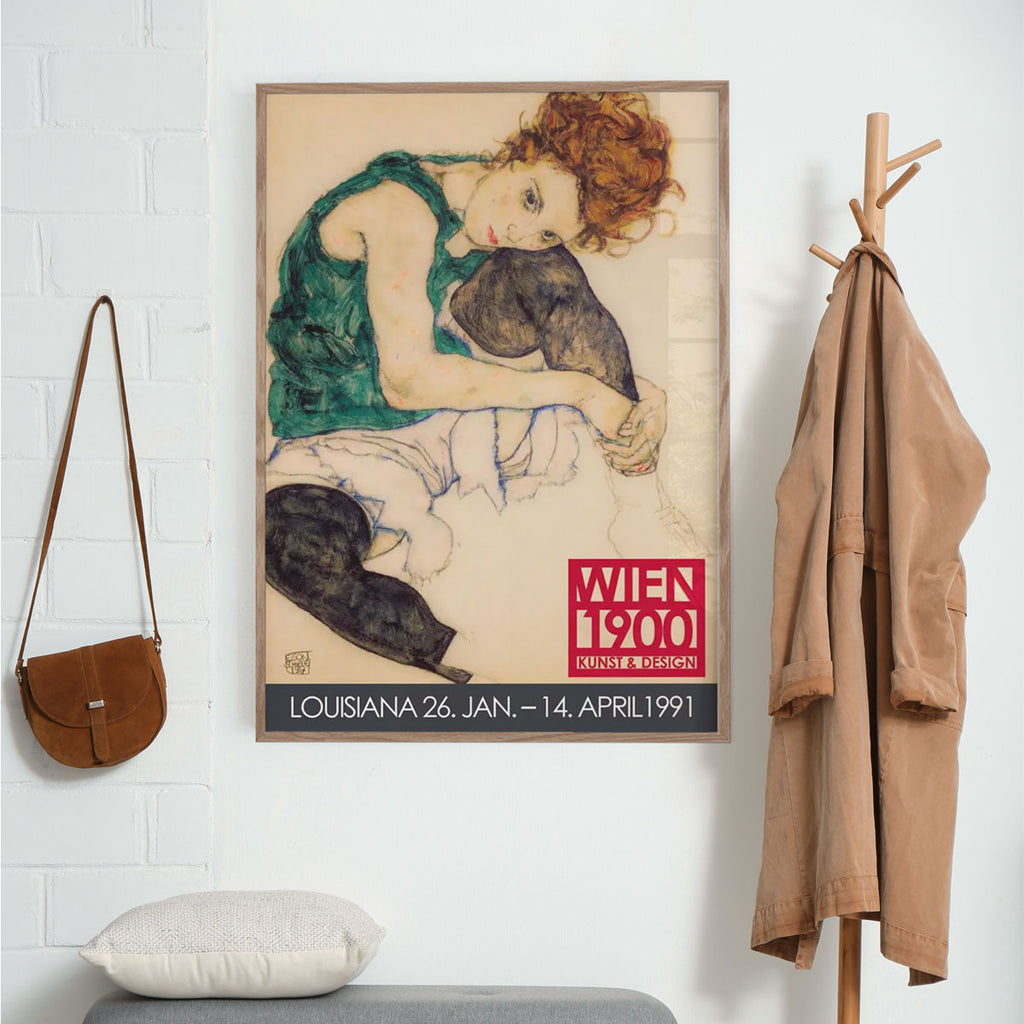 Egon Schiele – Woman Sitting (Exhibition Poster)
