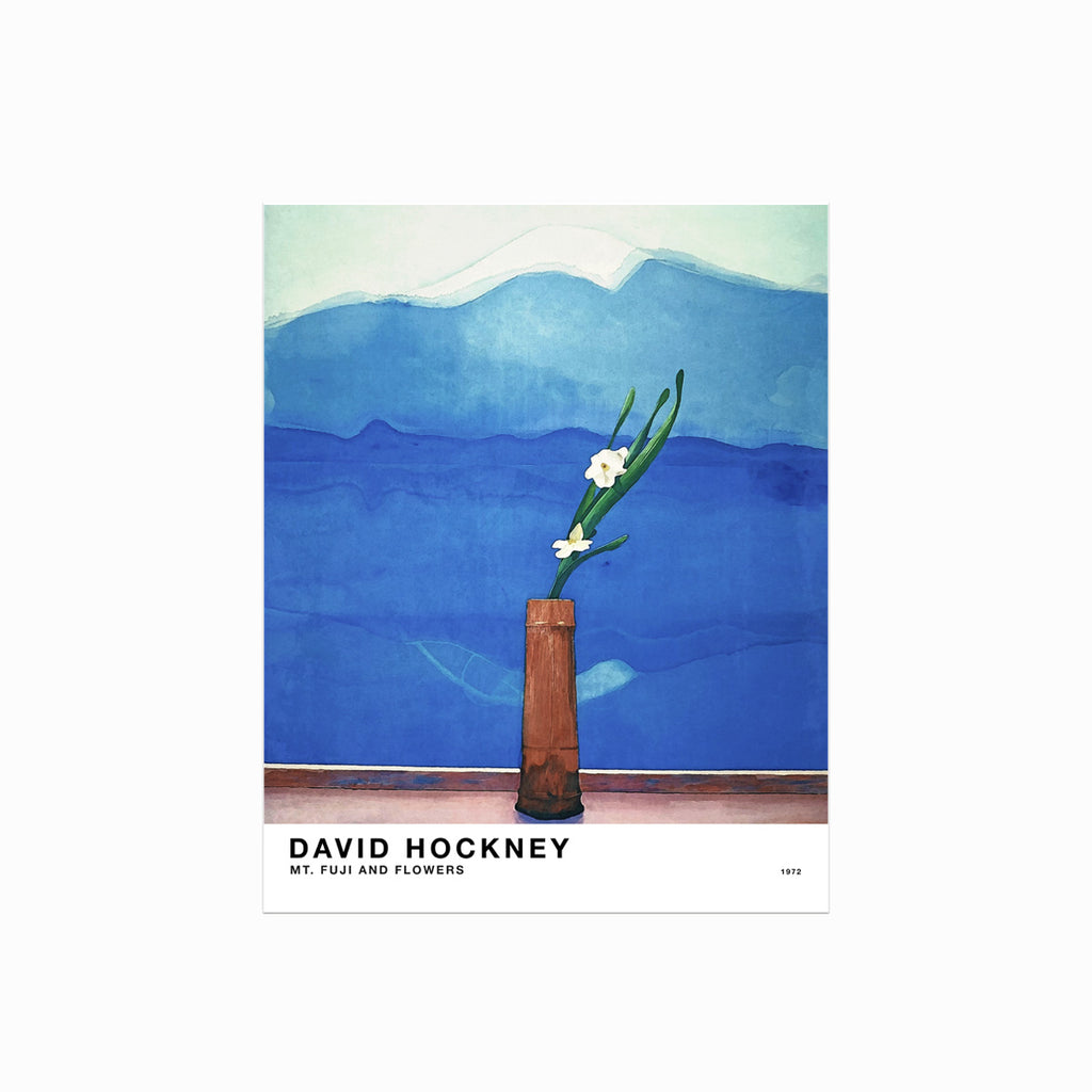 David Hockney – Mount Fuji and Flowers