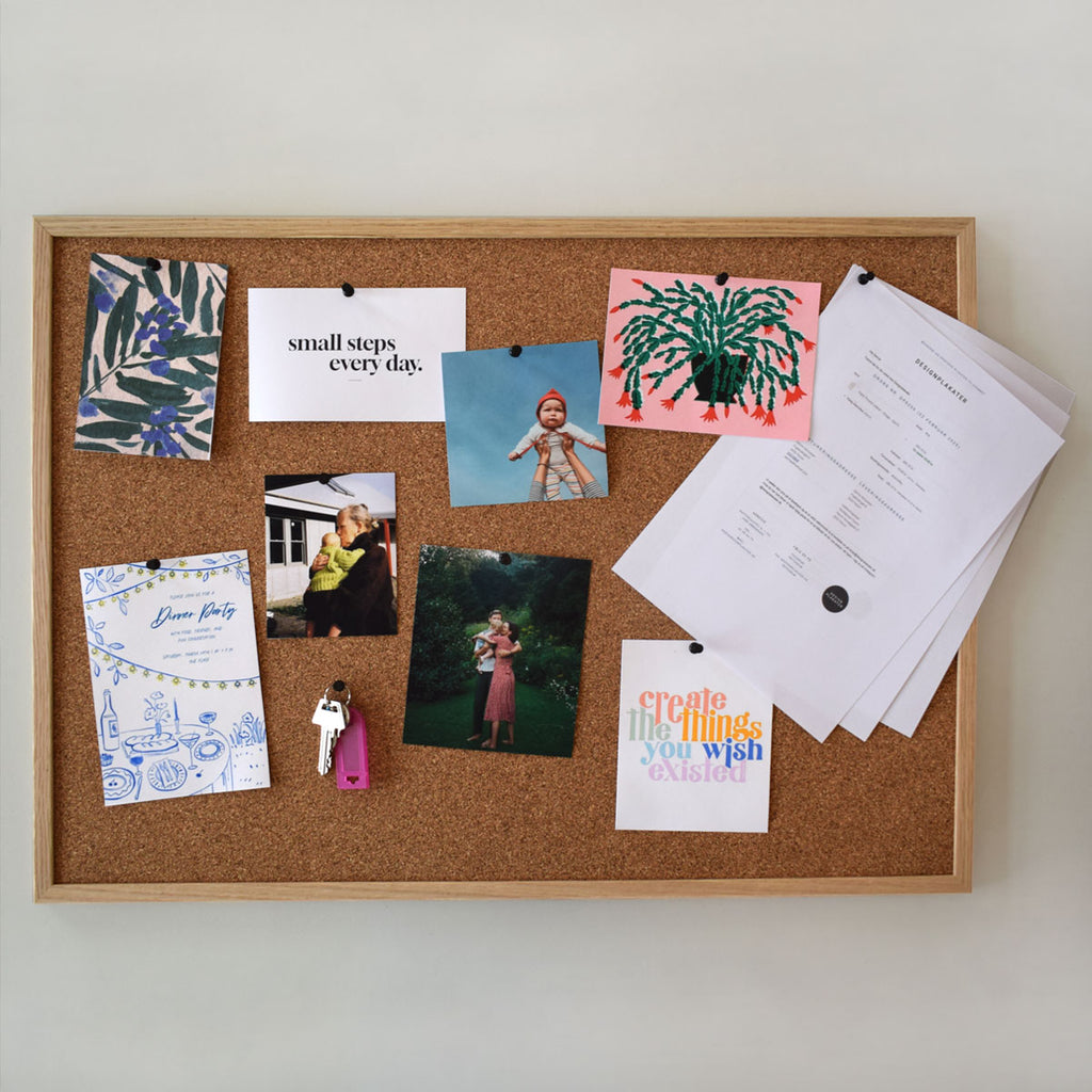 Cork Notice Board – Black Wood Frame