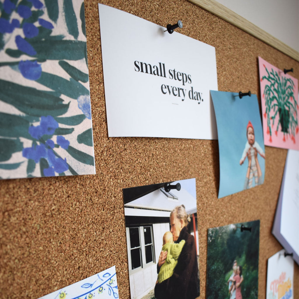 Cork Notice Board – Black Wood Frame