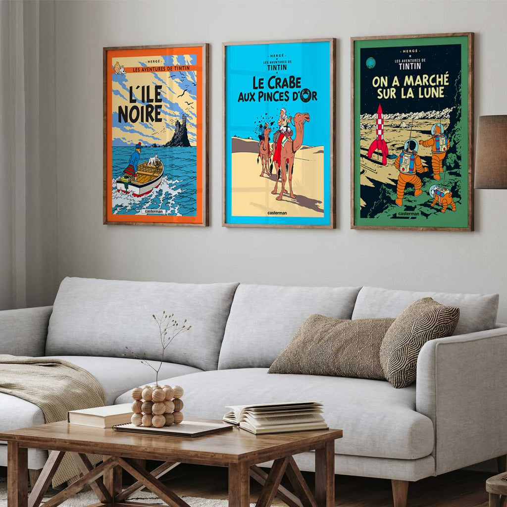 Tintin – L’Île Noire (1938) – styled in a modern interior