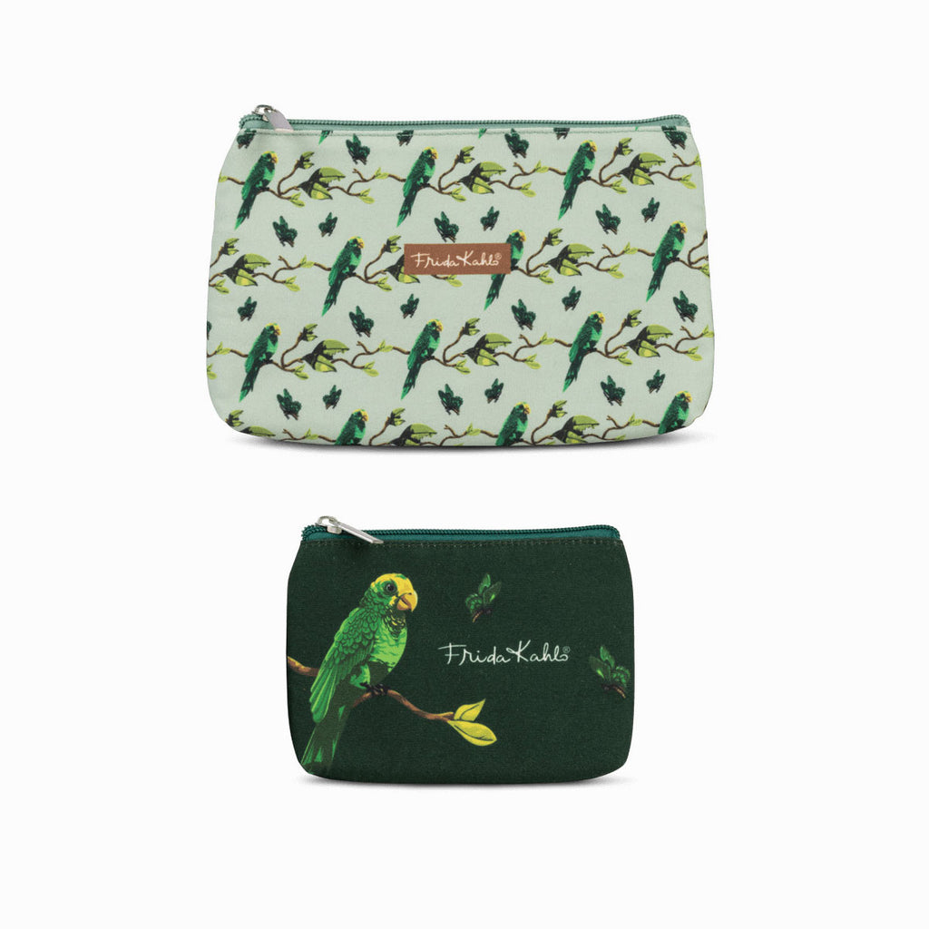 Frida Kahlo® – Cosmetic Bag (Set) - Vibrant Parrot