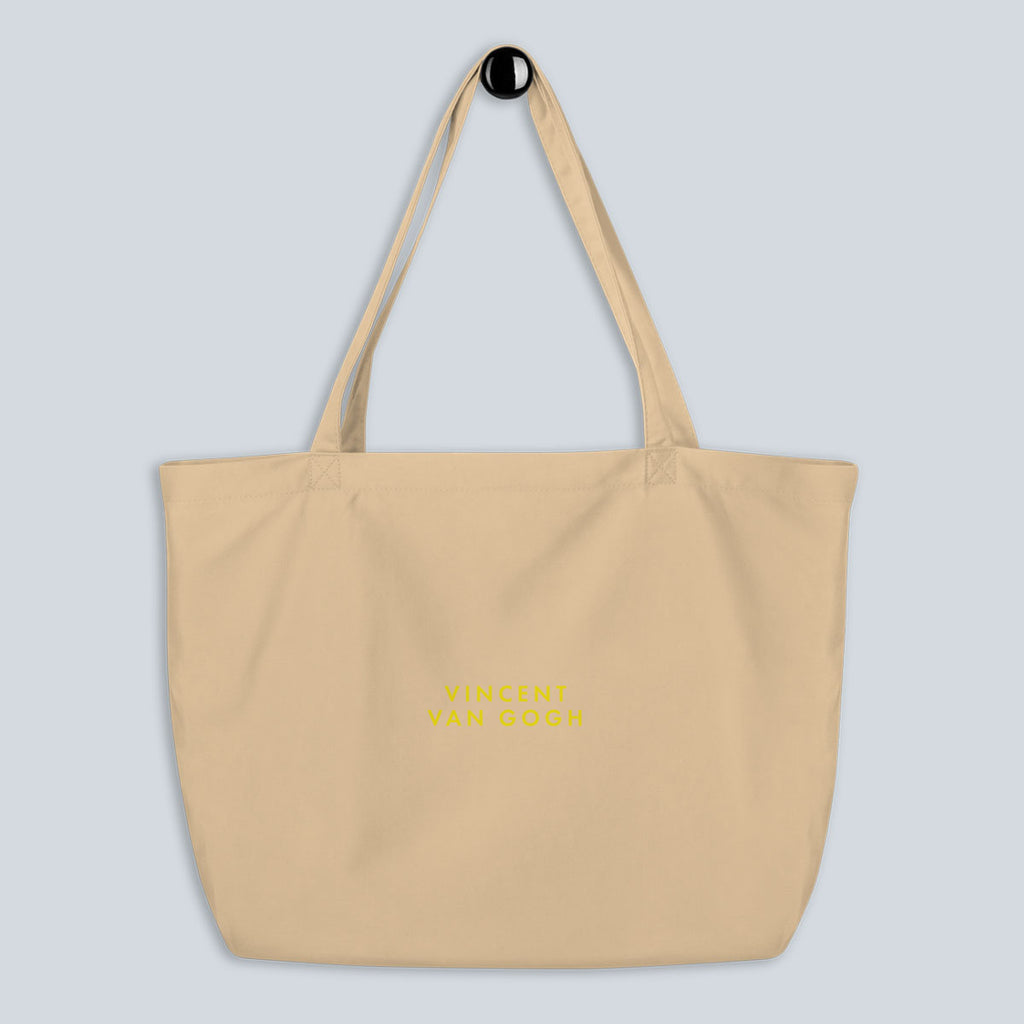 Organic Cotton Tote Bag – Vincent van Gogh (Sunflowers) – shown from another angle