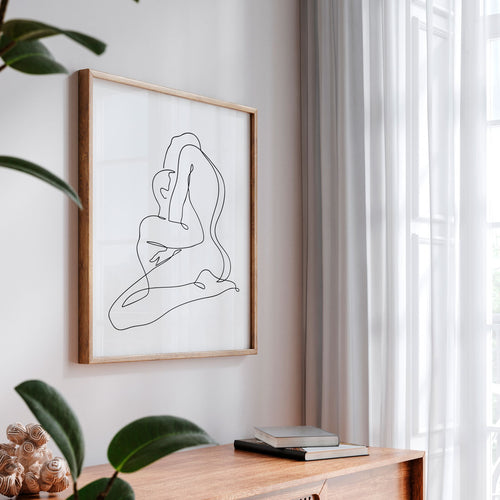 Closer 05 – framed and displayed on a wall