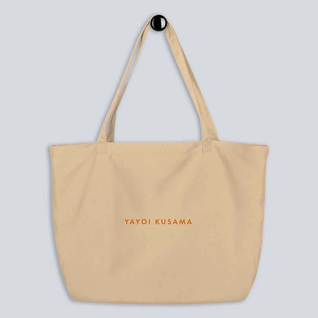 Organic Cotton Tote Bag – Yayoi Kusama (Pumpkin 01) – shown from another angle
